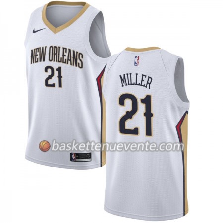 Maillot Basket New Orleans Pelicans Darius Miller 21 Nike 2017-18 Blanc Swingman - Homme